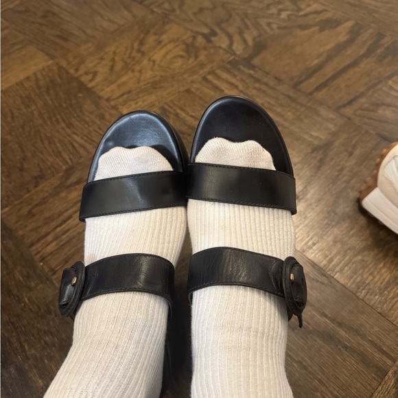 Gianvito Rossi Shoes - Gianvito Rossi Black Leather Wedges